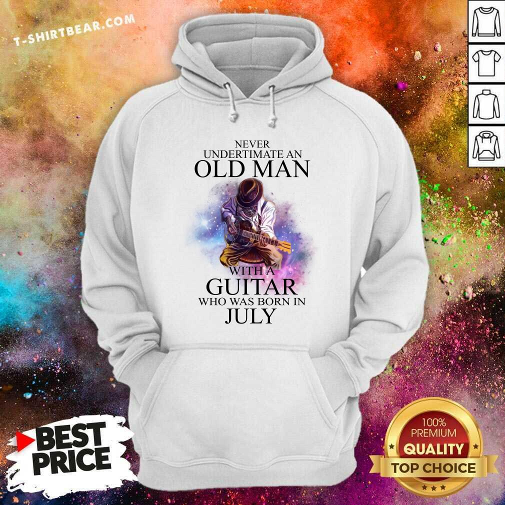 An Old Man With A Guitar Who Was Born In July Shirt