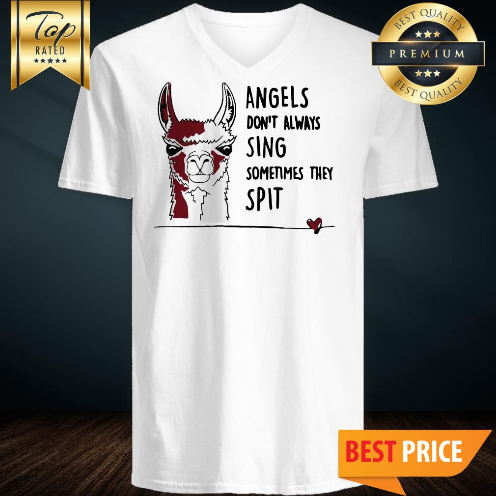 Angels Don’t Sing Sometimes They Spit Llama Heart Shirt