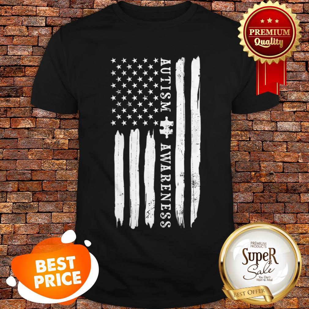 Autism Awarenesss Autism Flag Puzzle Piece Gift Shirt
