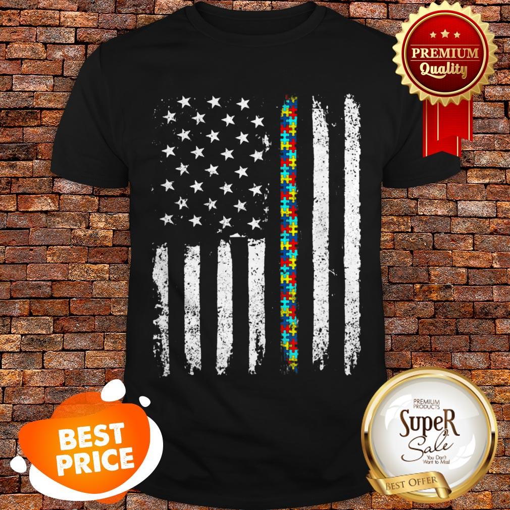 Autism Awarenesss Autism Flag Puzzle Piece Shirt