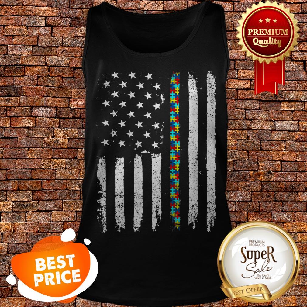 Autism Awarenesss Autism Flag Puzzle Piece Shirt