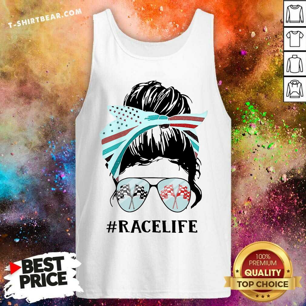 Auto Racing Life Messy Bun Girl Shirt