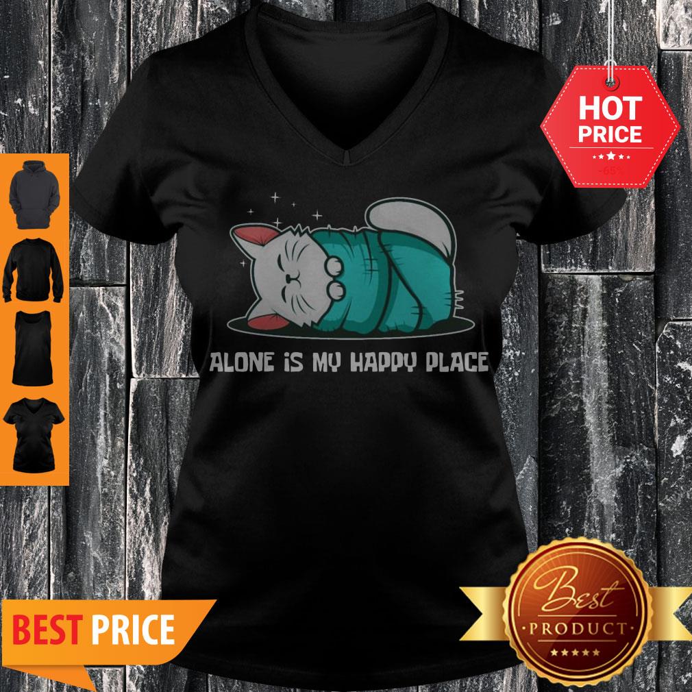 Awesome Cat Alone Is My Happy Place Shirt