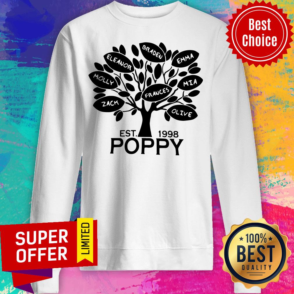 Awesome Coolspod Personalized EST 1998 Poppy Tree Shirt