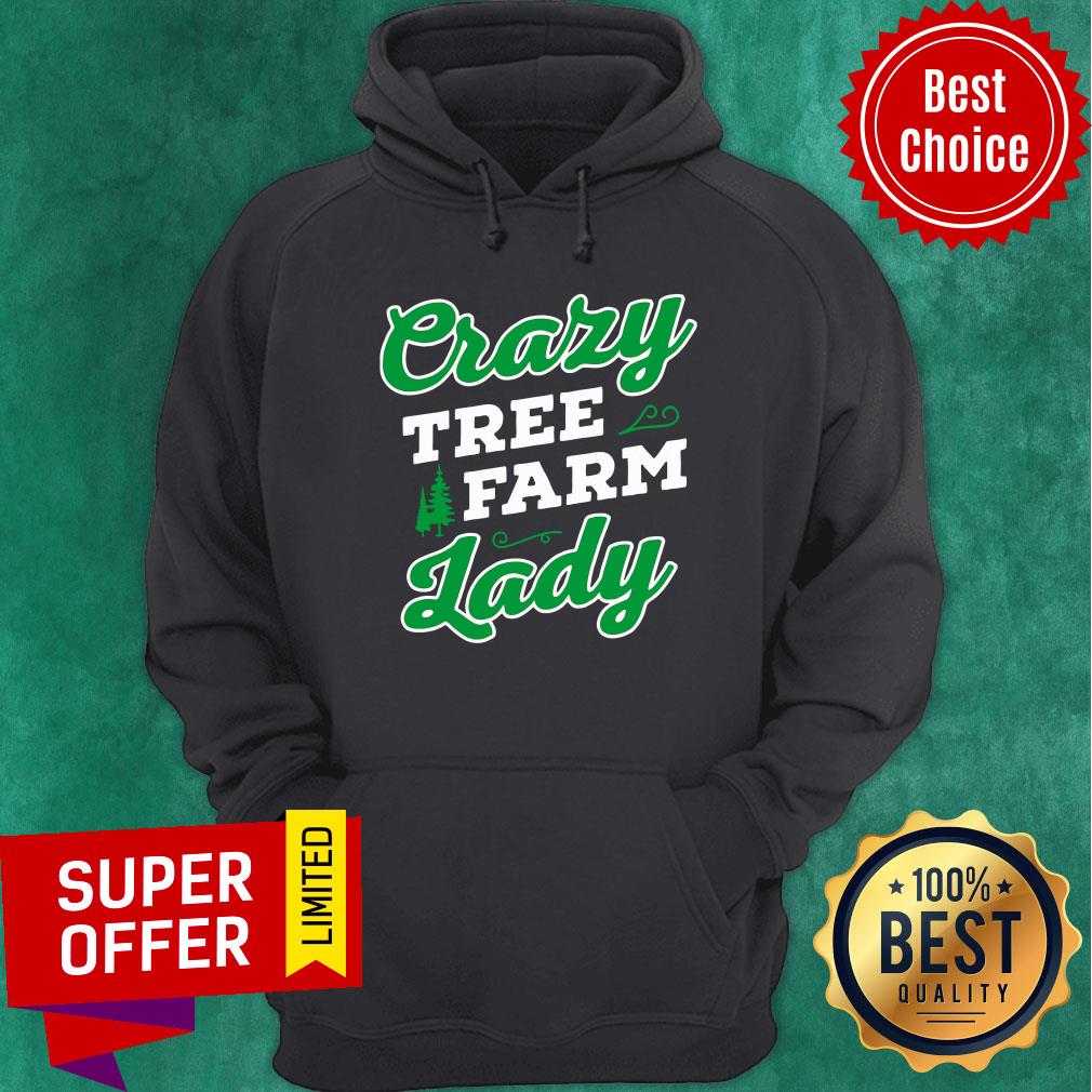 Awesome Crazy Tree Farm Lady Christmas Tree Merry Xmas Shirt