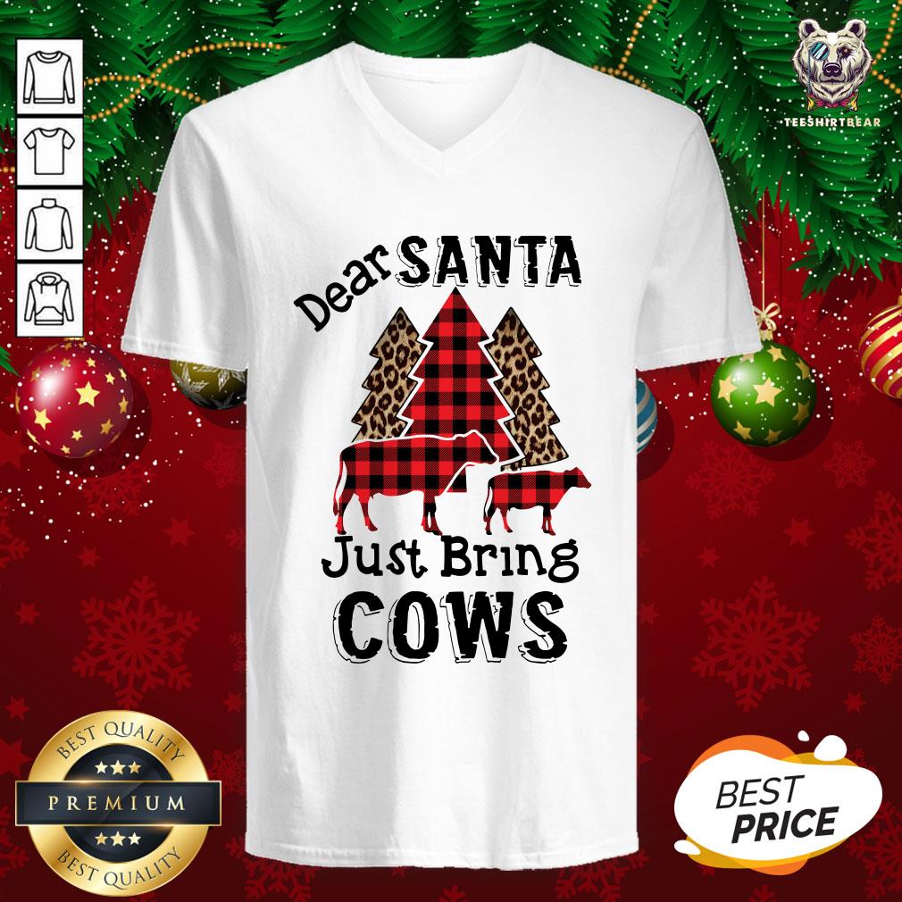 Awesome Dear Santa Just Bring Cows Shirt