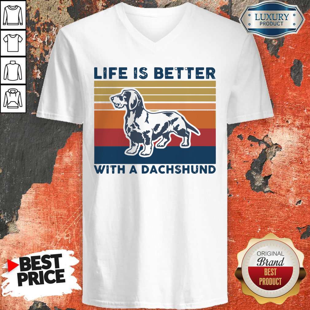 Awesome Life Is Better With A Dachshund Vintage Shirt