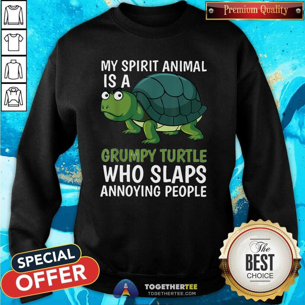 Awesome My Spirit Animal Is Grumpy Turtle Cartoon Shirt