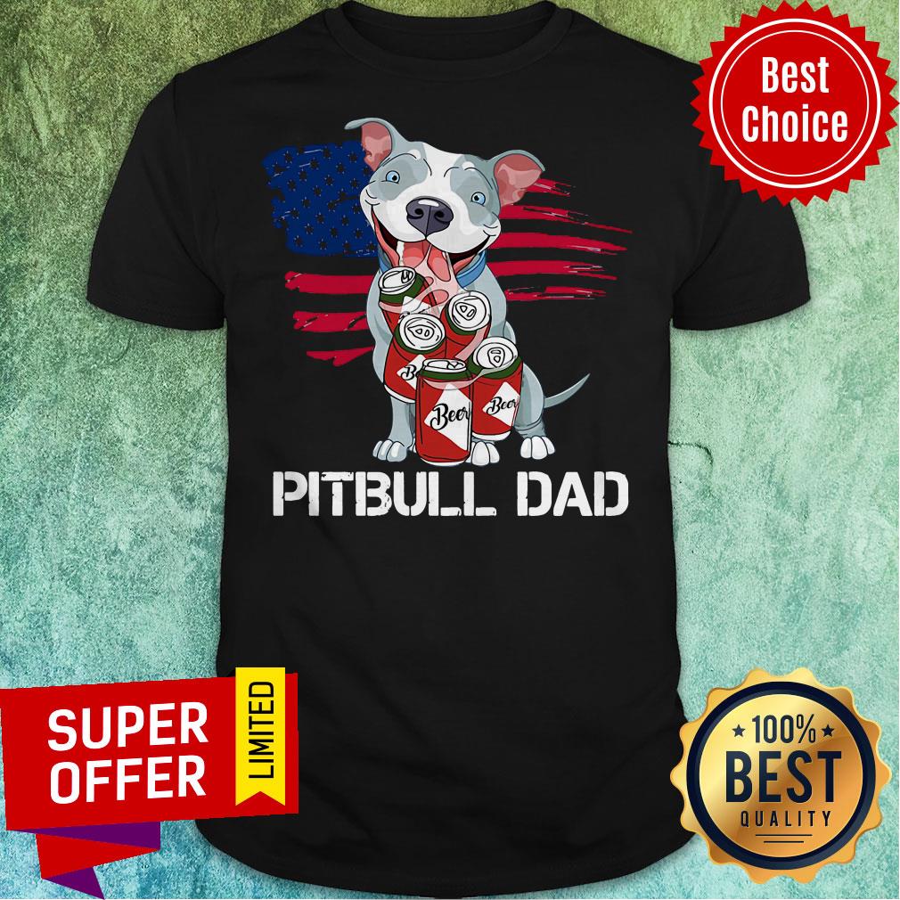 Awesome Pitbull Dad Beer Shirt