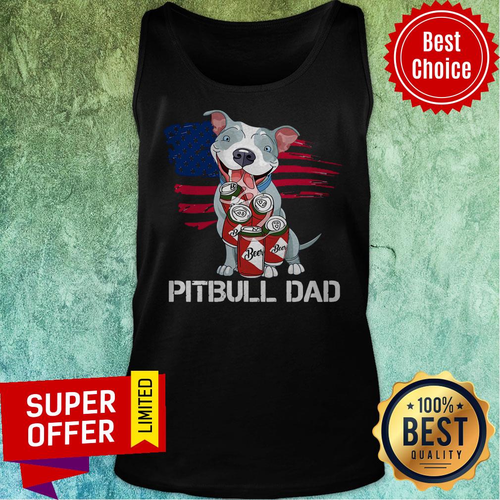 Awesome Pitbull Dad Beer Shirt