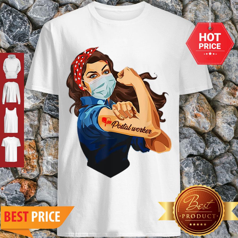 Awesome Strong Woman Postal Worker Coronavirus Shirt