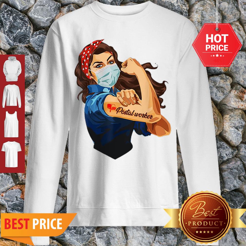 Awesome Strong Woman Postal Worker Coronavirus Shirt