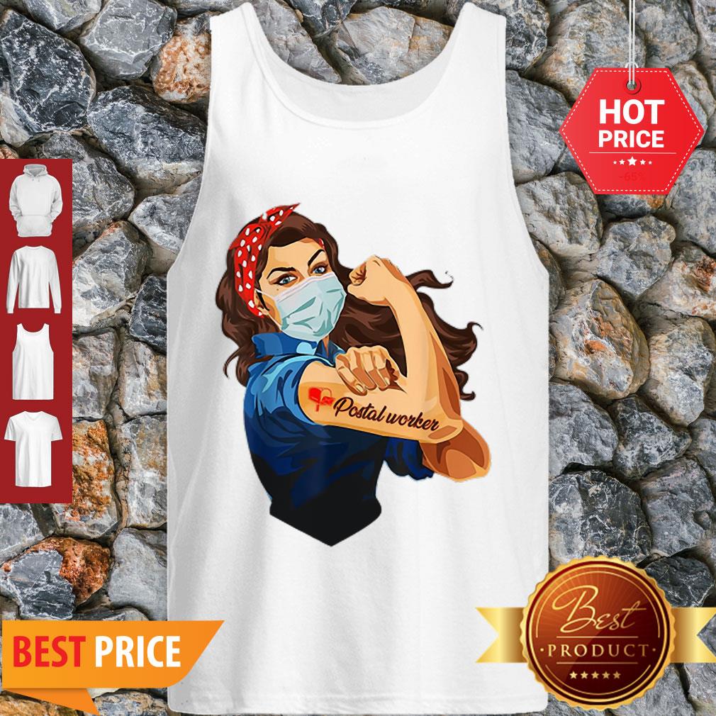 Awesome Strong Woman Postal Worker Coronavirus Shirt