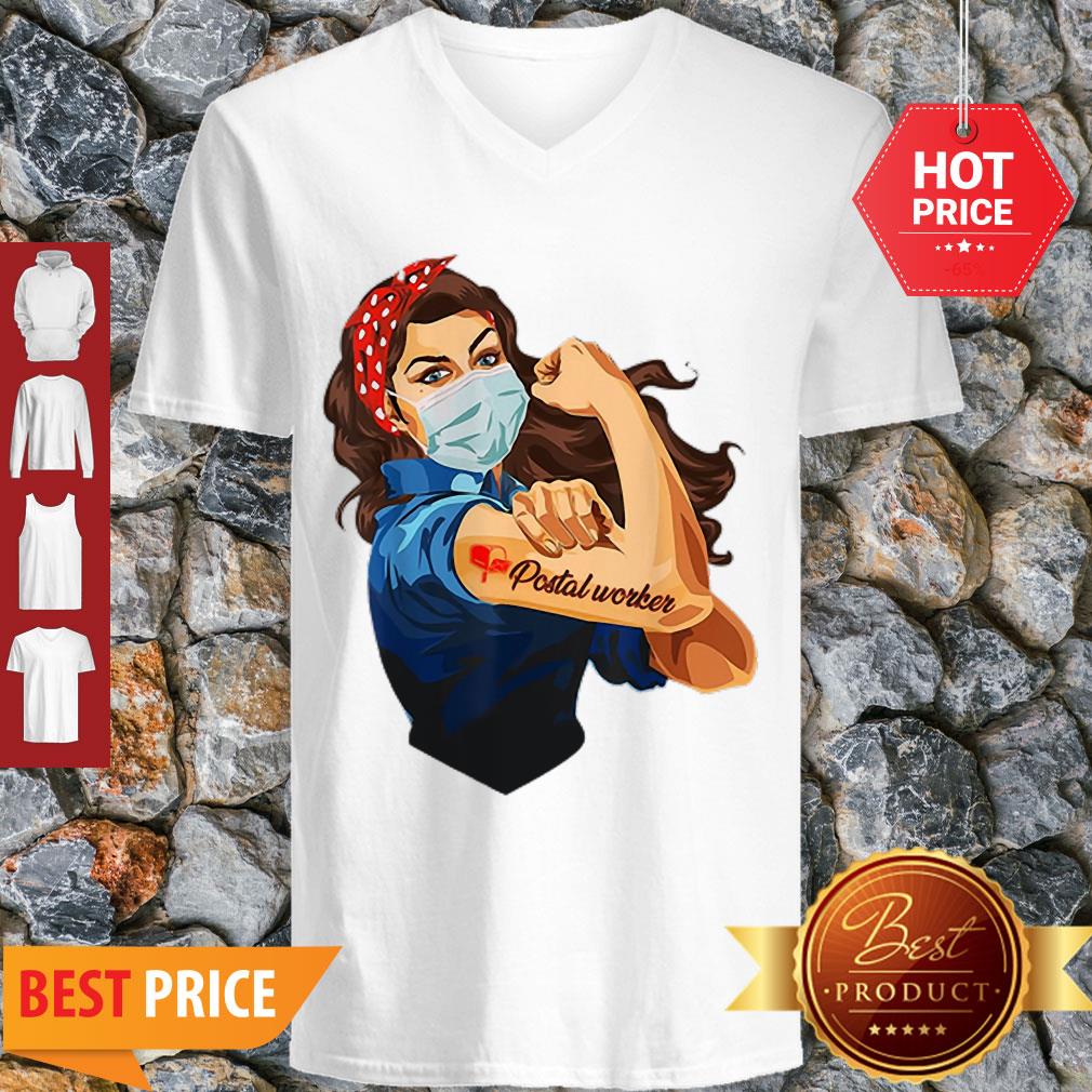 Awesome Strong Woman Postal Worker Coronavirus Shirt