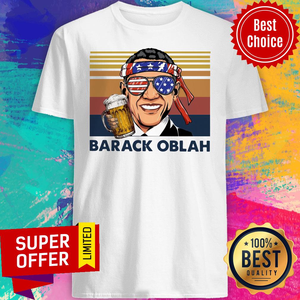 Barack Obama Barack Oblah Drink Beer The 4th 4th Of July Vintage Shirt