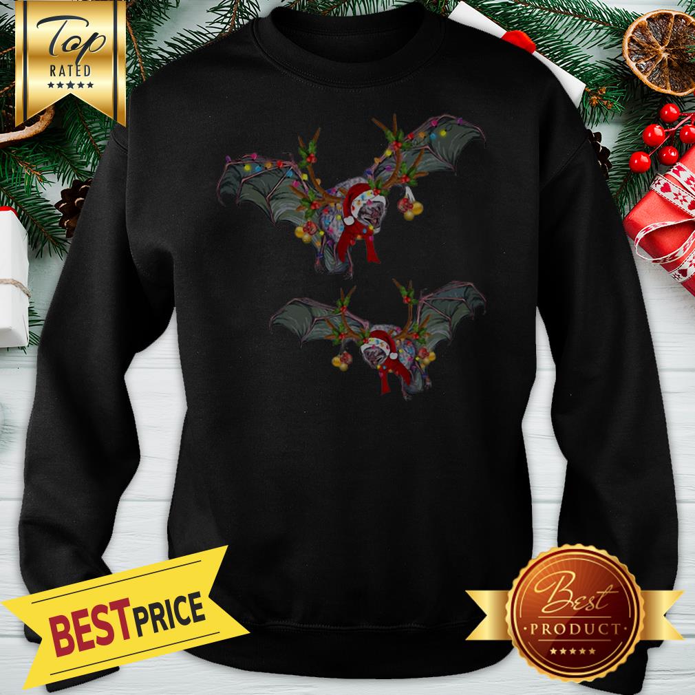 Bat Reindeer Light Christmas Shirt