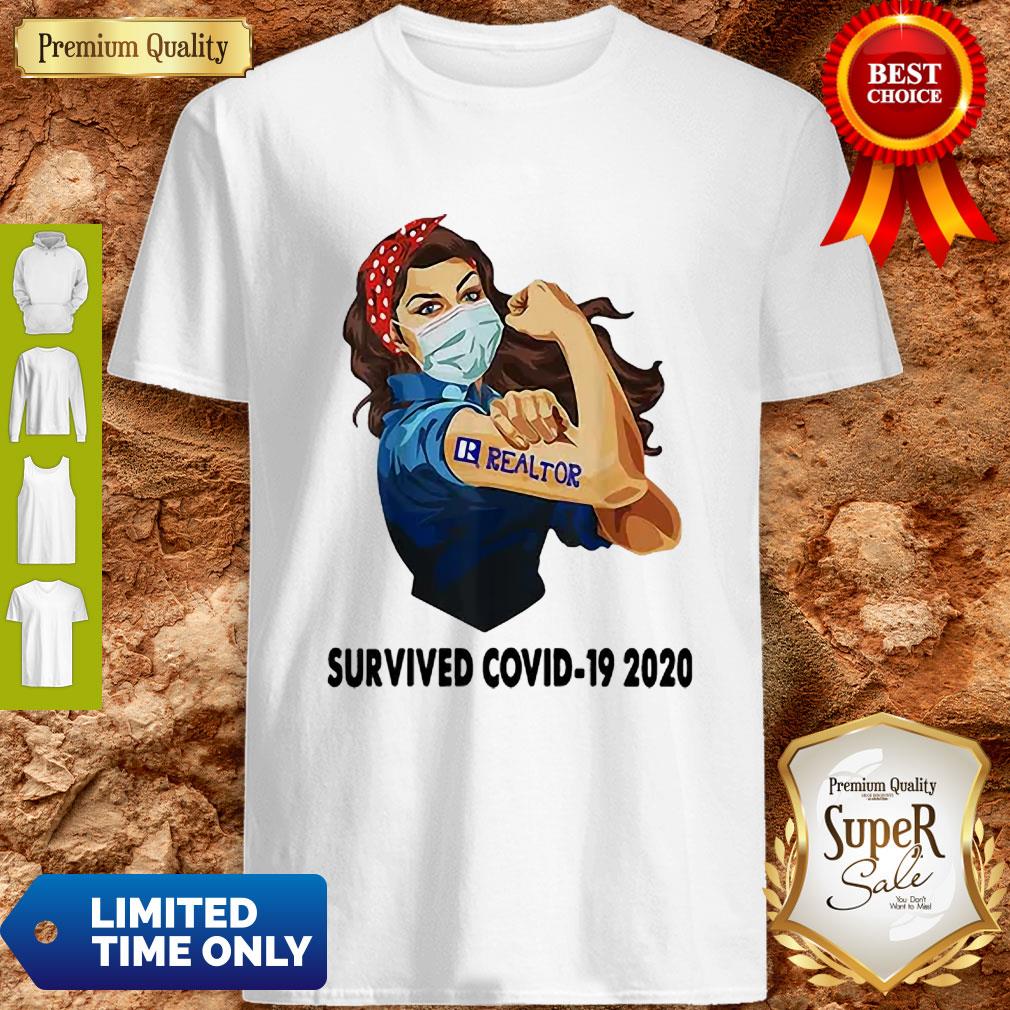 Beautiful Strong Woman Tattoos Realtor Survived COVID-19 2020 Shirt