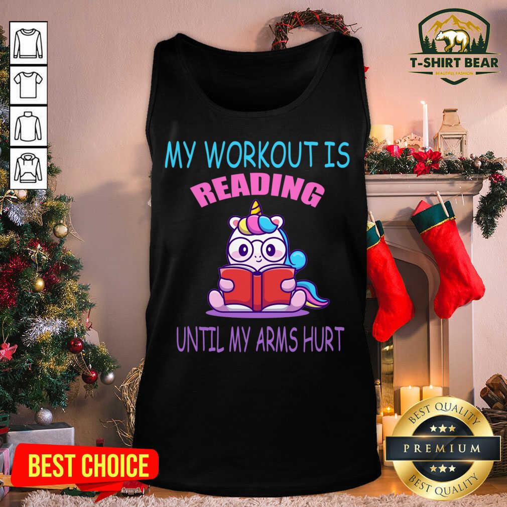 Beautiful Unicorn My Workout Is Reading Until My Arm Hurt Shirt
