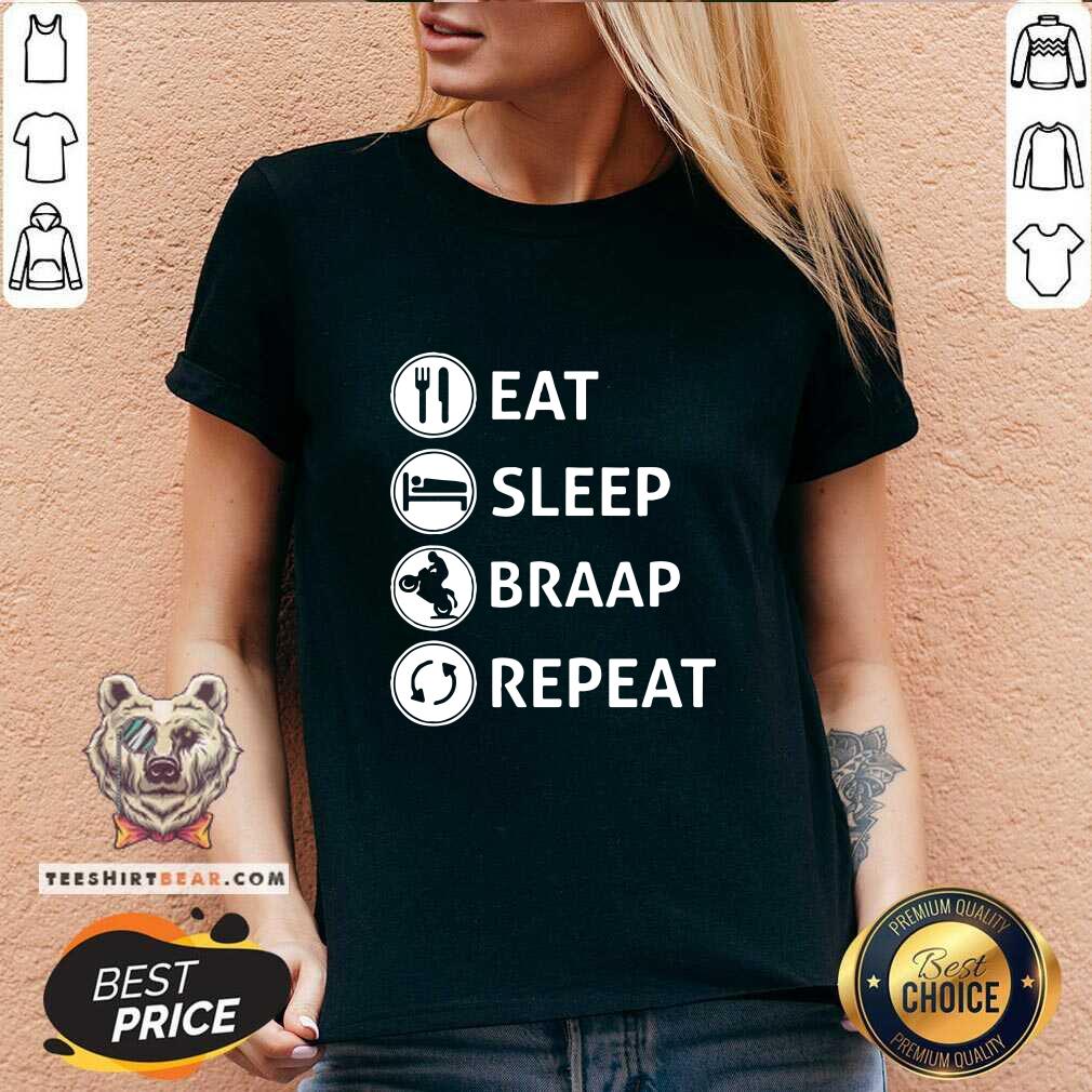 Bewildered Eat Sleep Braap 12 Repeat Shirt