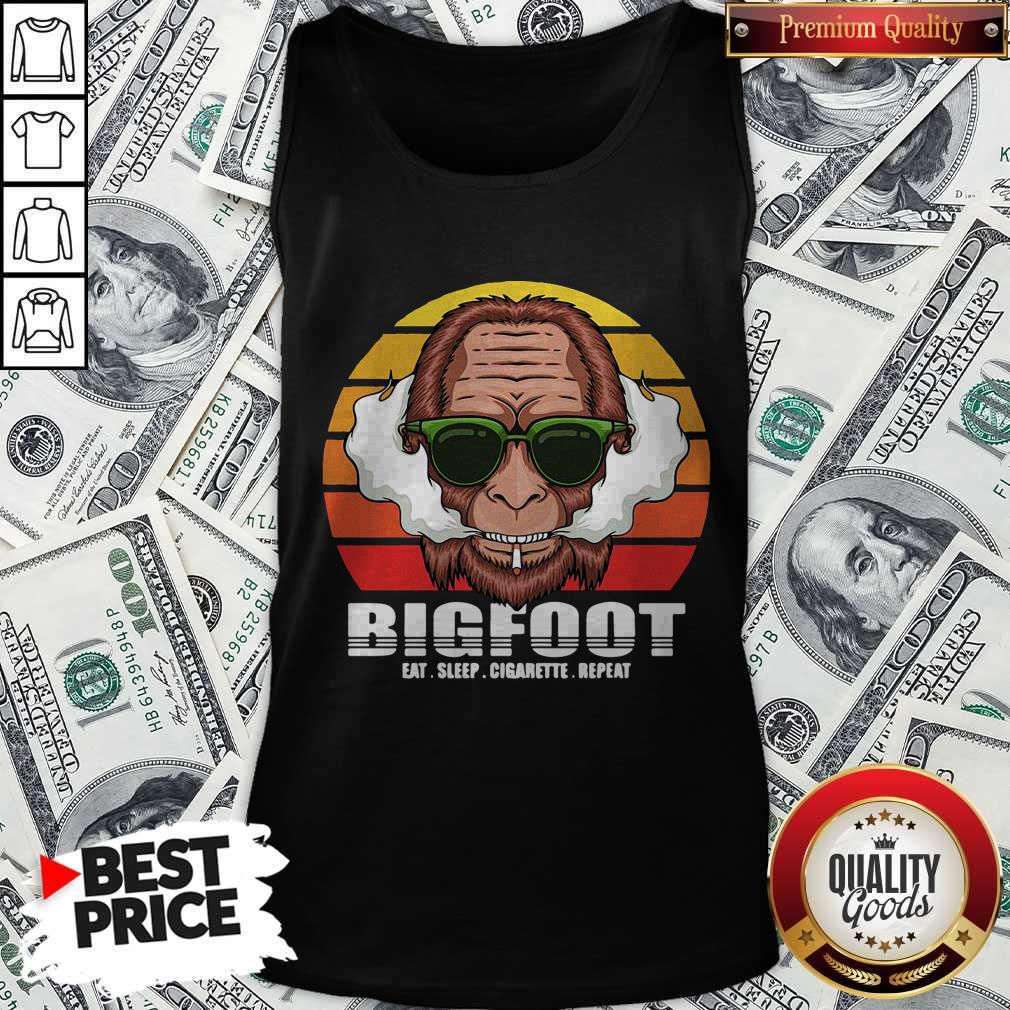 Bigfoot Eat Sleep Cigarette Repeat Vintage Shirt