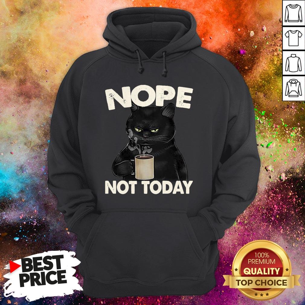 Black Cat Coffee Nope Not Today Shirt