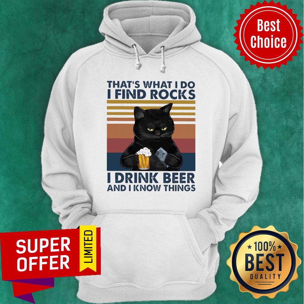 Black Cat Geology Find Rock Beer Shirt