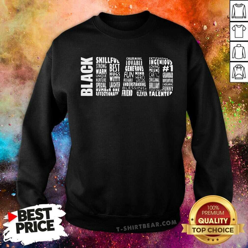 Black Dad Strong Warm Hug Witty Shirt