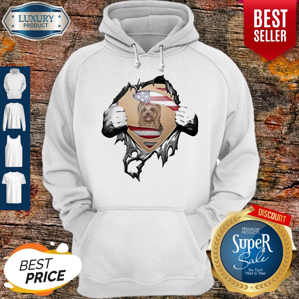 Blood Insides Superman Yorkshire Terrier American Flag Independence Day Shirt