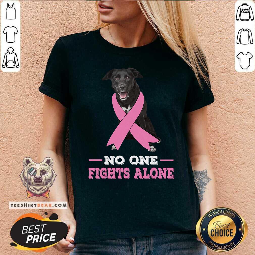 Borador No One Fights Alone Breast Cancer Awareness Shirt