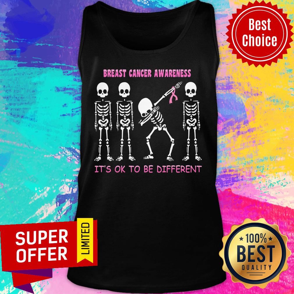 Breast Cancer Awareness Skeleton It's Ok Different Shirt