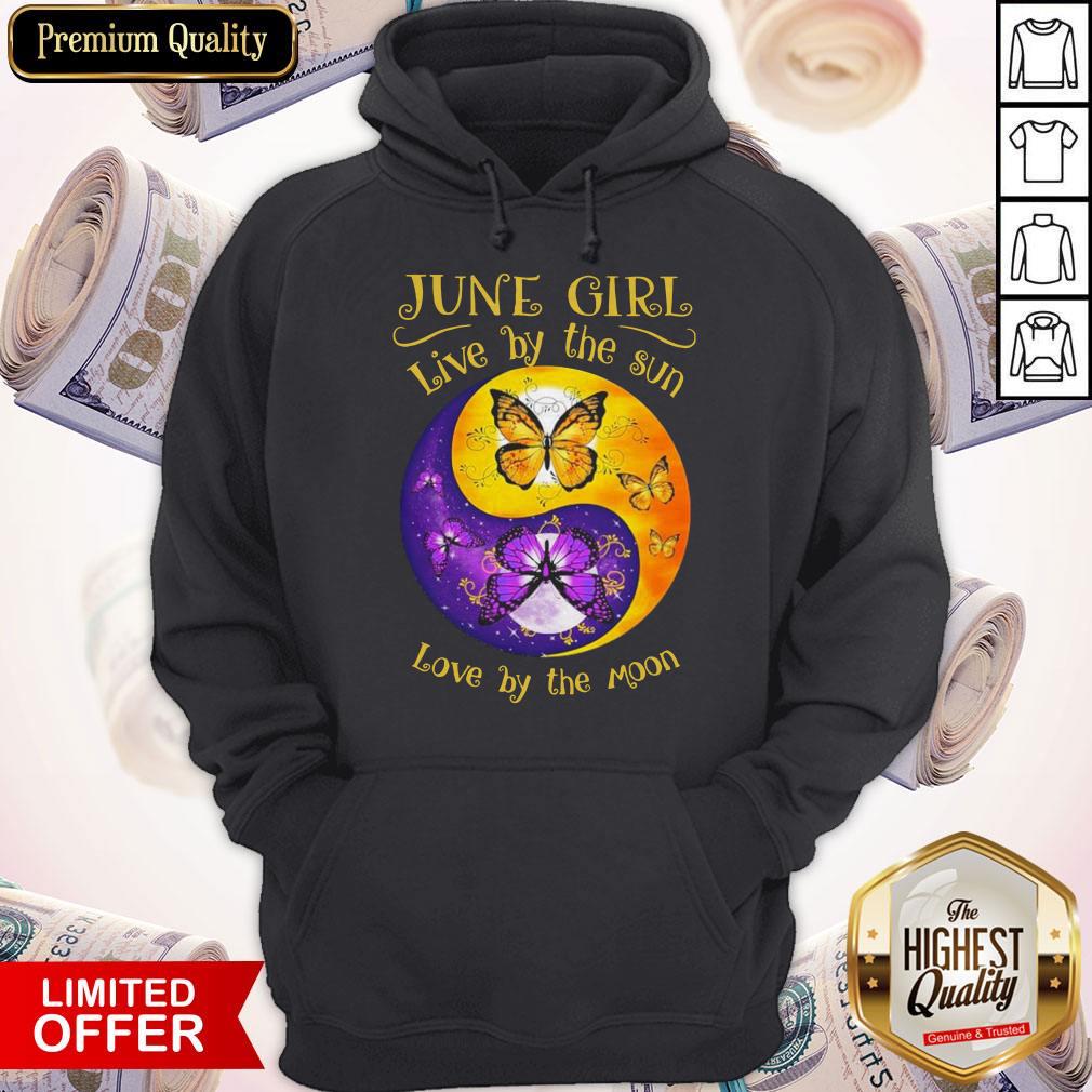 Butterfly June Girl Love By The Sun Love By The Moon Shirt