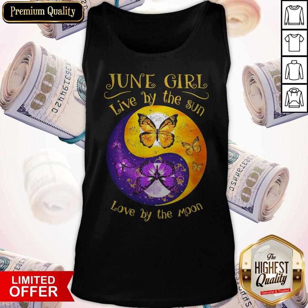 Butterfly June Girl Love By The Sun Love By The Moon Shirt