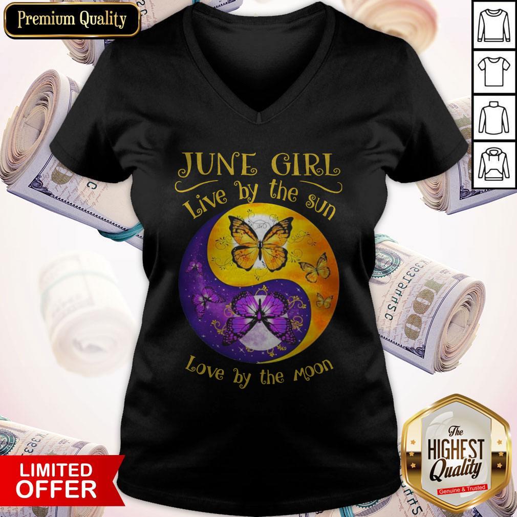 Butterfly June Girl Love By The Sun Love By The Moon Shirt