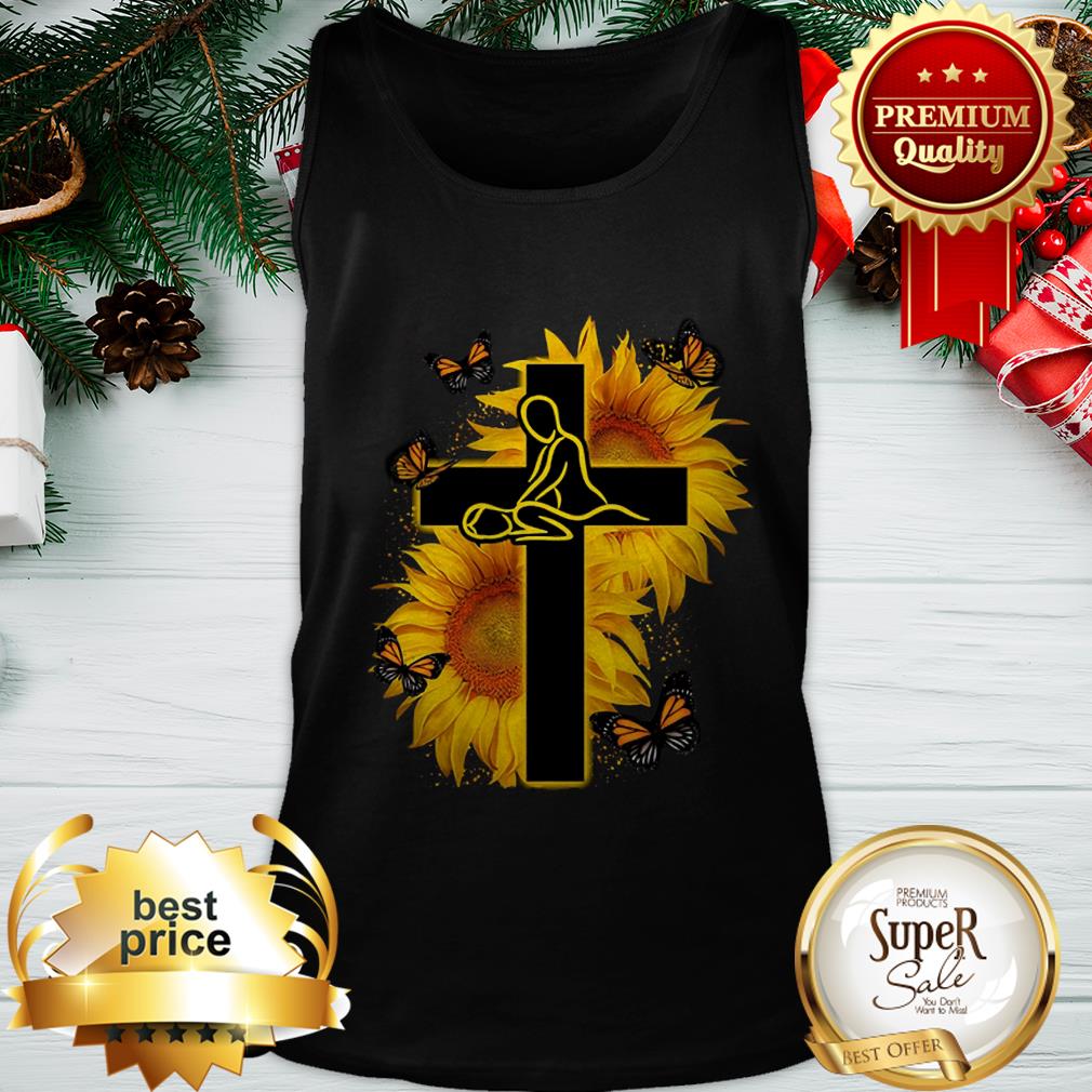 Butterfly Massage Therapist Christ Sunflower Shirt
