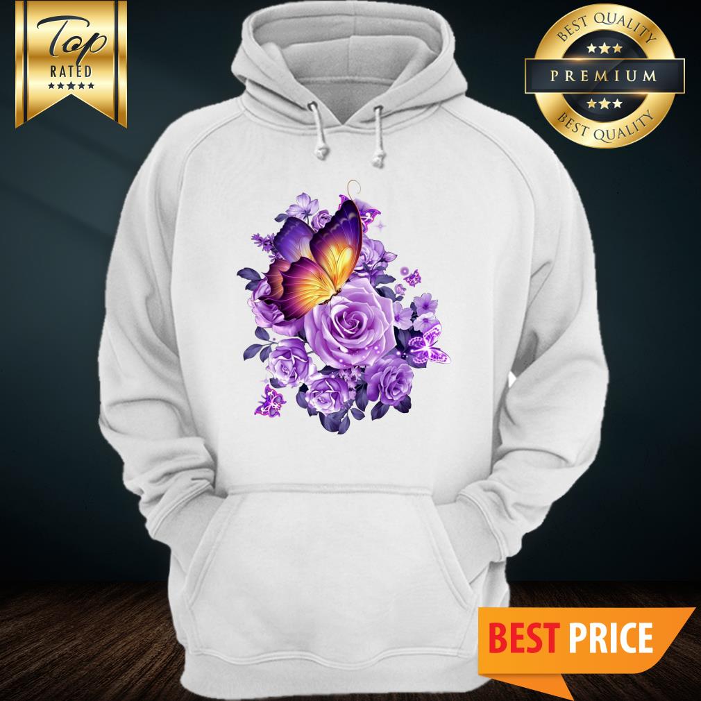 Butterfly Purple Flowers Classic Shirt