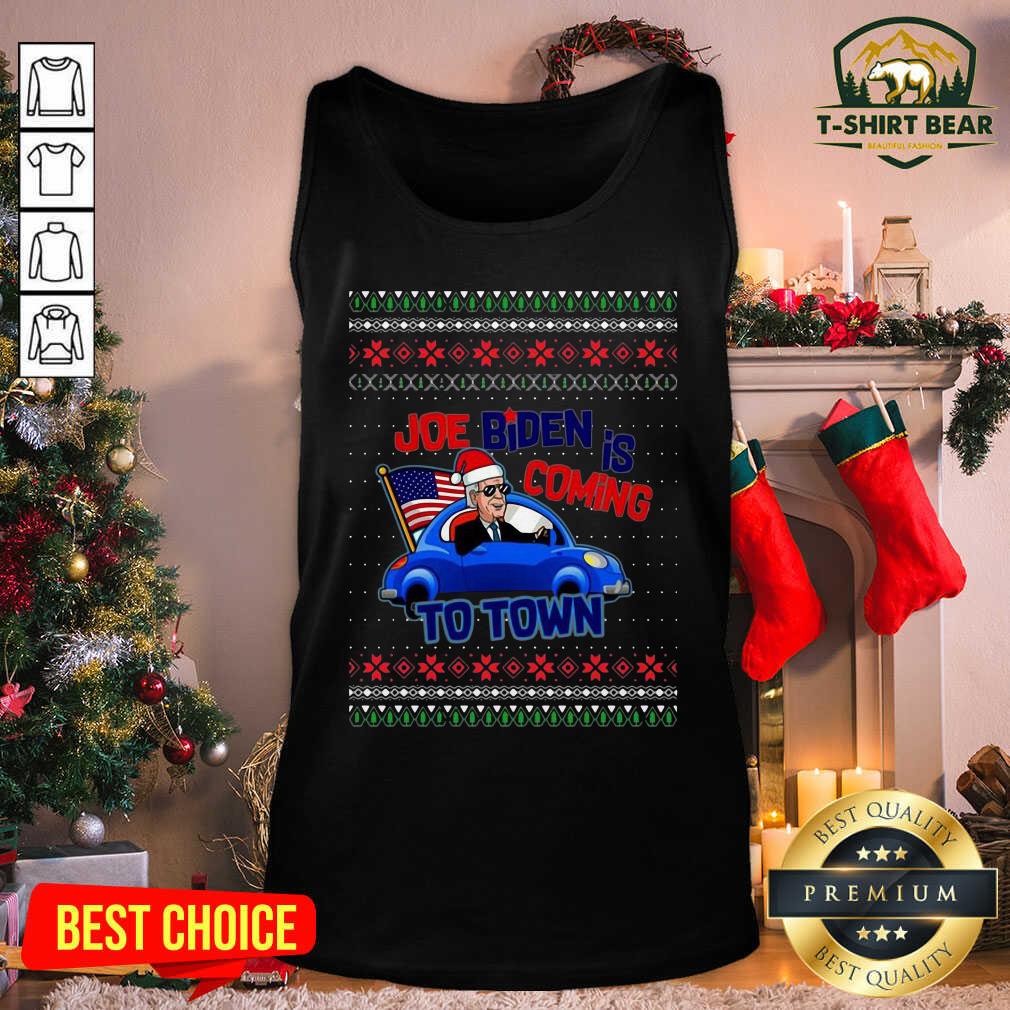 Grateful Joe Biden Is Coming To Town Ugly Christmas Shirt