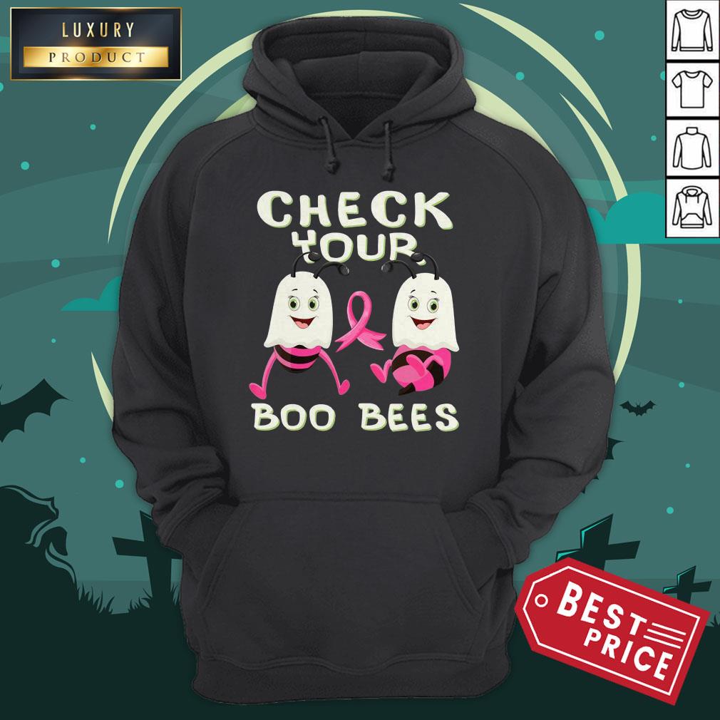 Check Your Boo Bees Breast Cancer Ghost Halloween Ribon Fun T-Shirt
