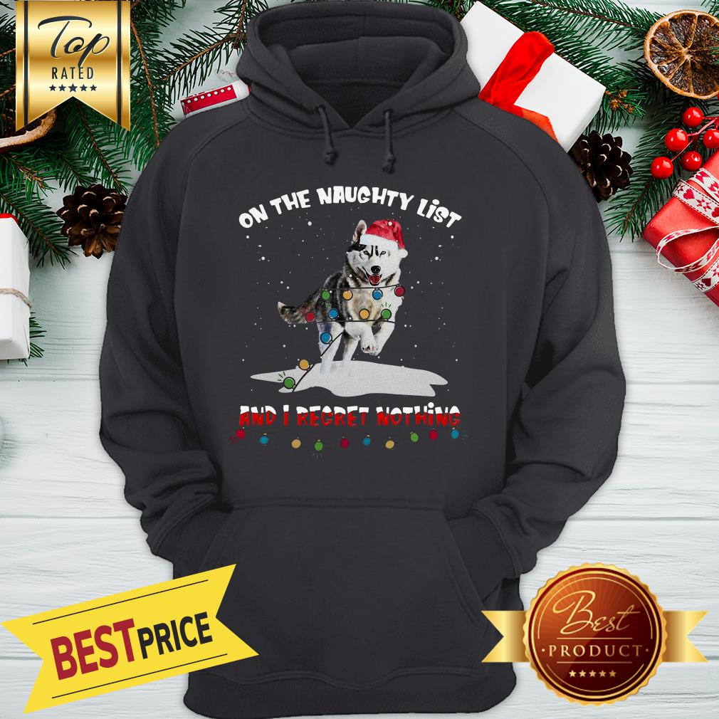 Christmas Wolf Santa On The Naughty List And I Regret Nothing Shirt