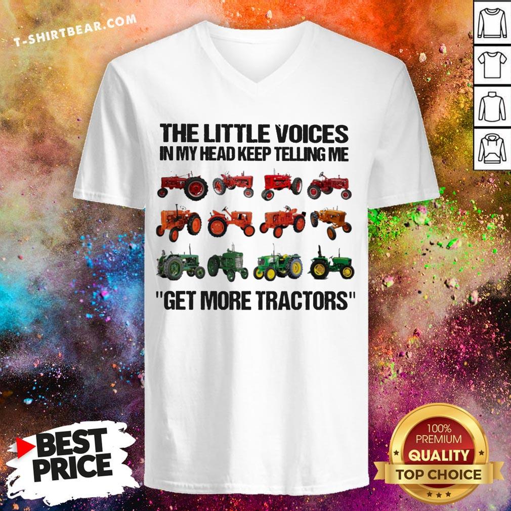 Official The Little Voices In My Head Keep Telling Me Get More Tractors Shirt