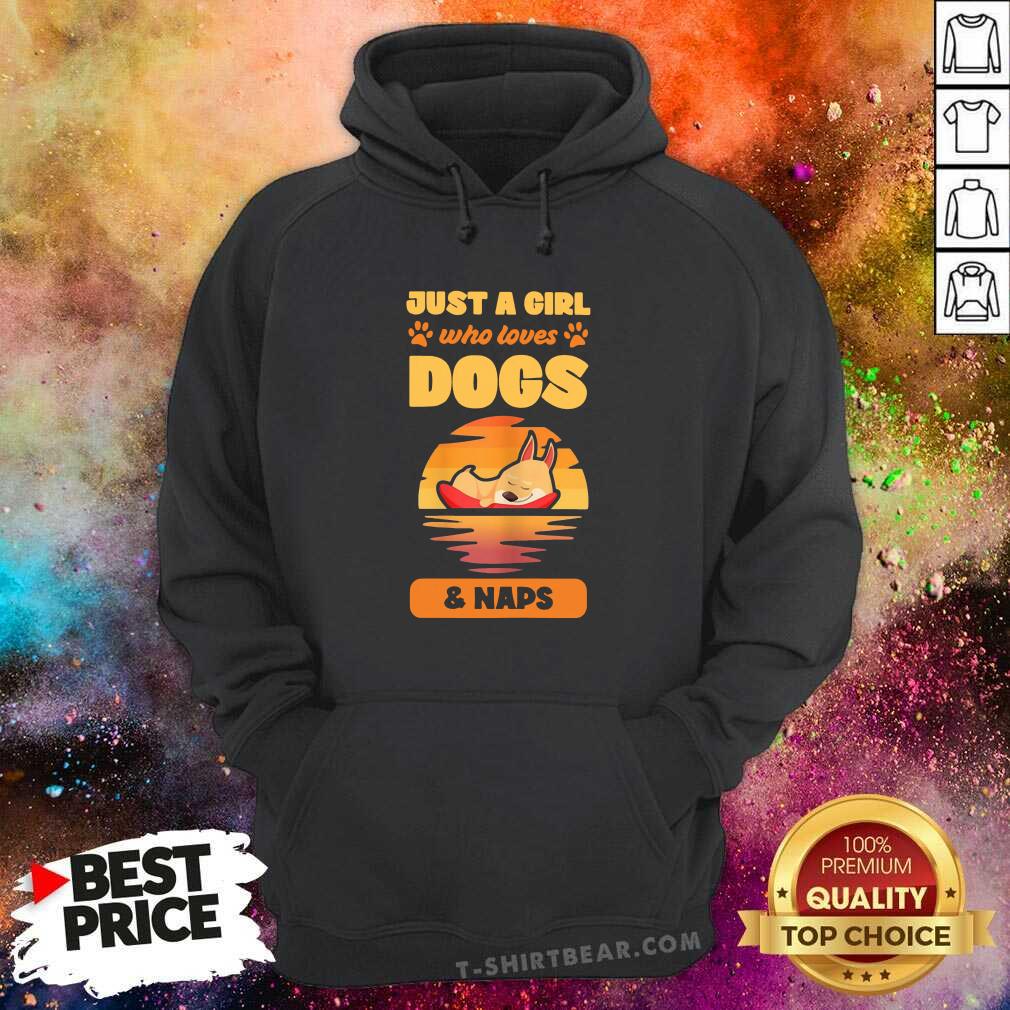 Colorful Just A Girl Who Loves Dogs And Naps Shirt