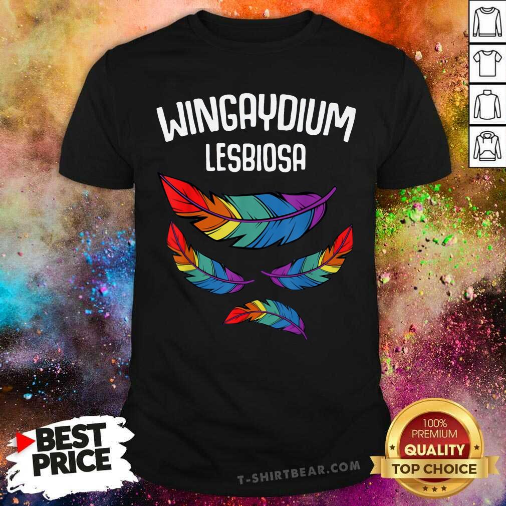Colorful Lgbt Pride 2021 Lesbian Wingaydium Lesbiosa Shirt