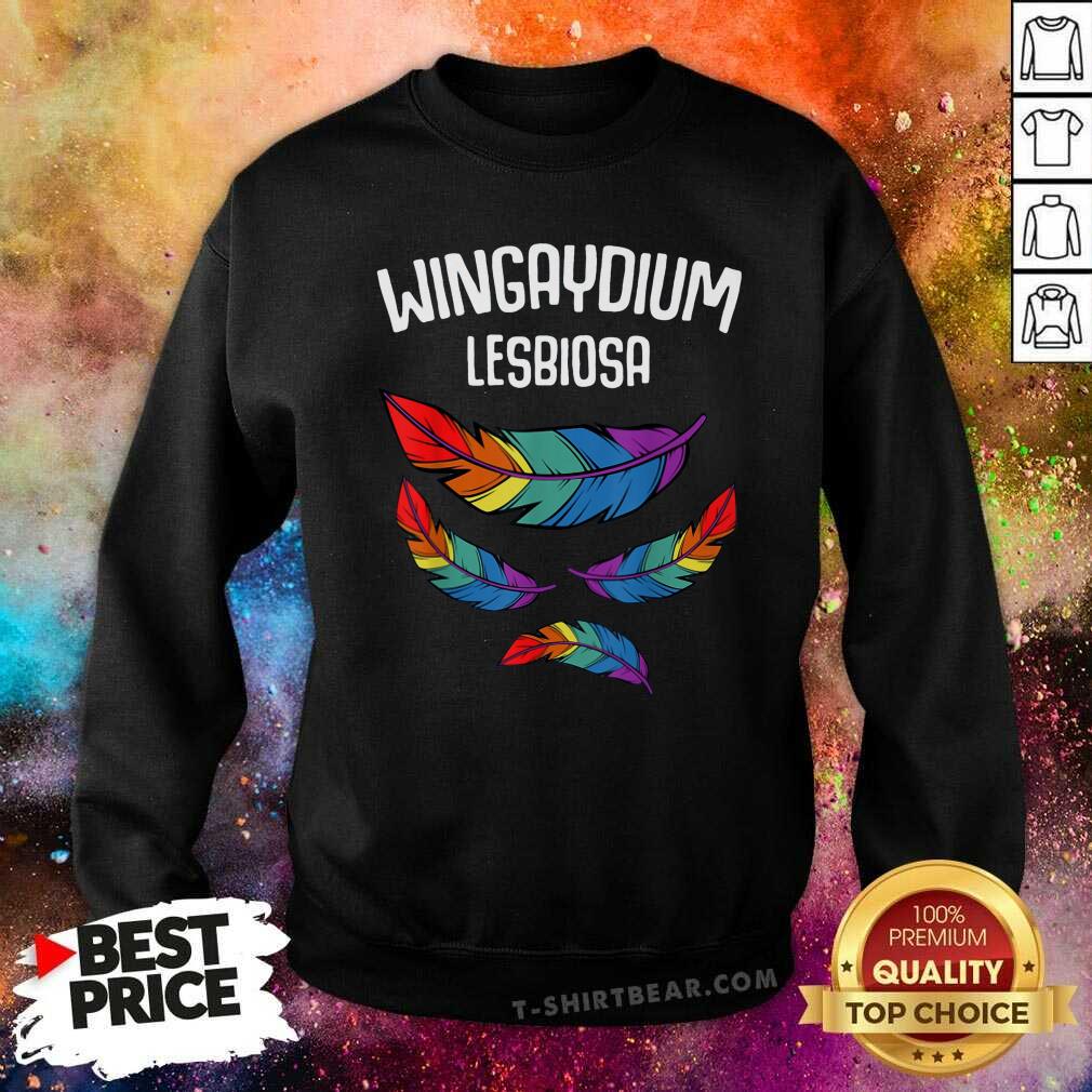 Colorful Lgbt Pride 2021 Lesbian Wingaydium Lesbiosa Shirt