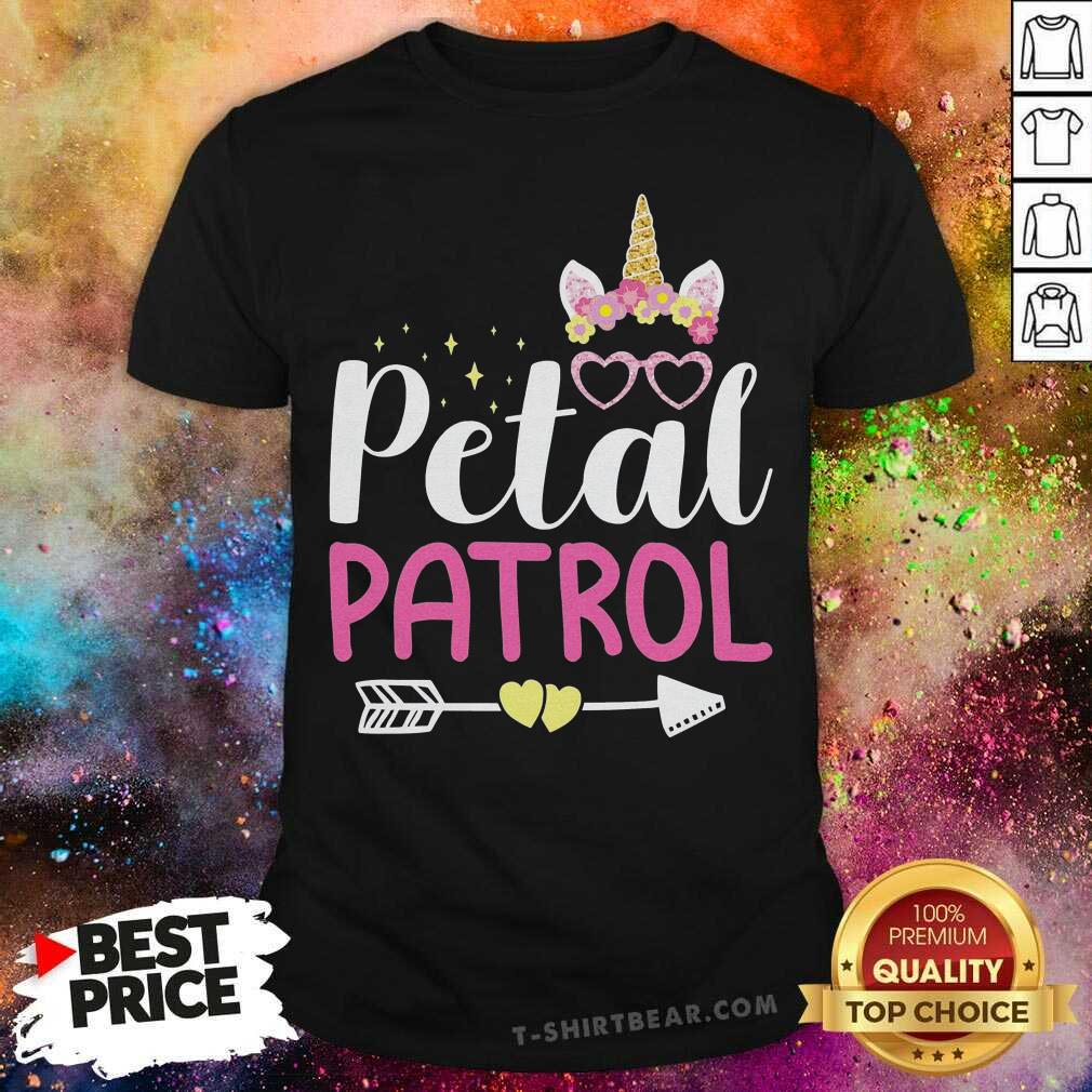 Colorful Unicorn Crown Petal Patrol Shirt