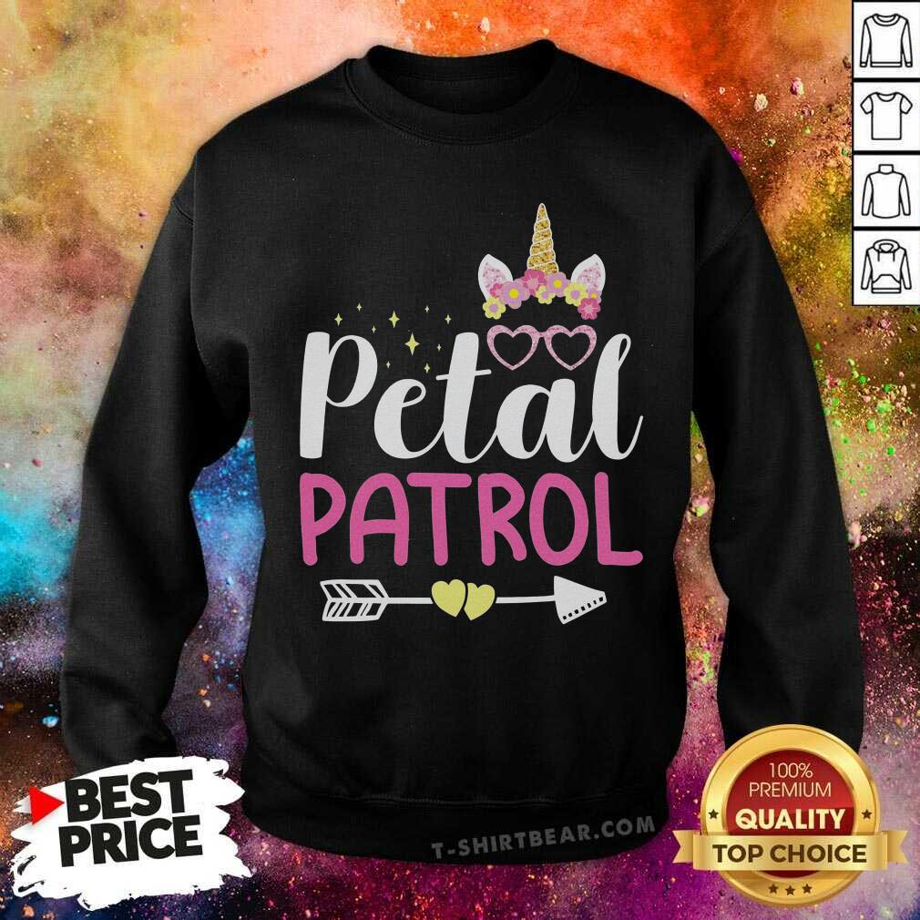 Colorful Unicorn Crown Petal Patrol Shirt