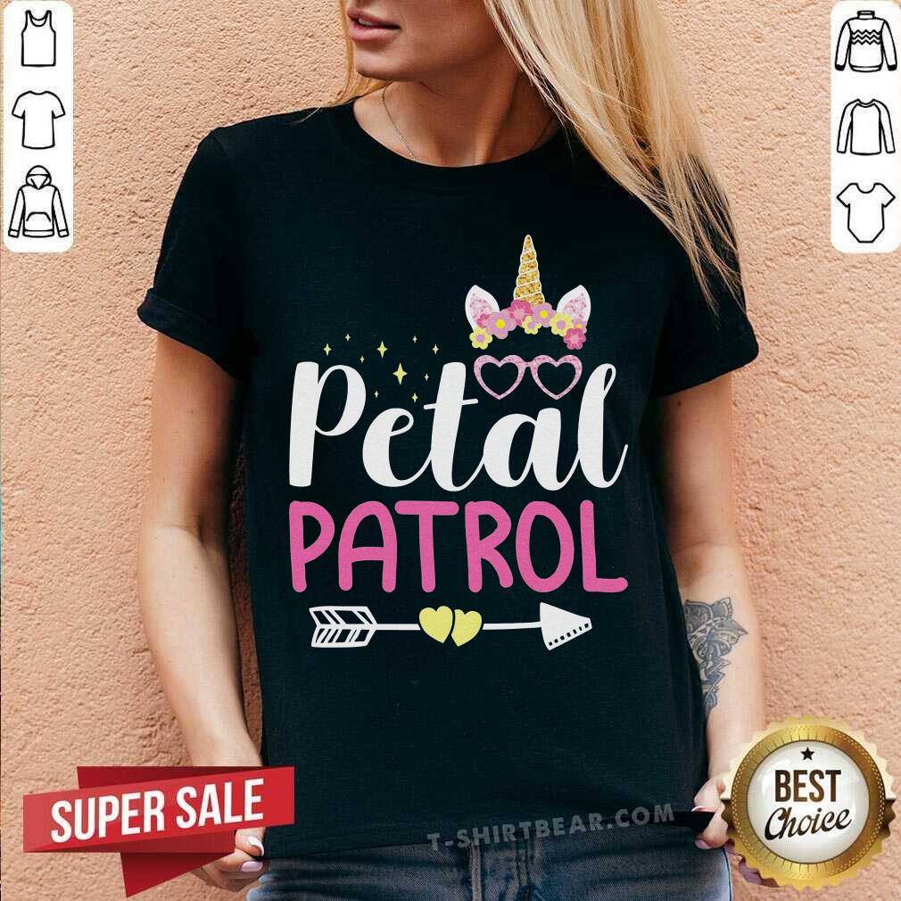 Colorful Unicorn Crown Petal Patrol Shirt