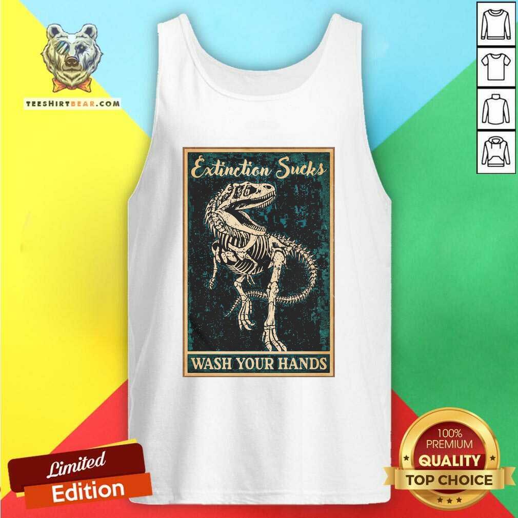 Cool Dinosaur Extinction Sucks Wash Your Hands Shirt