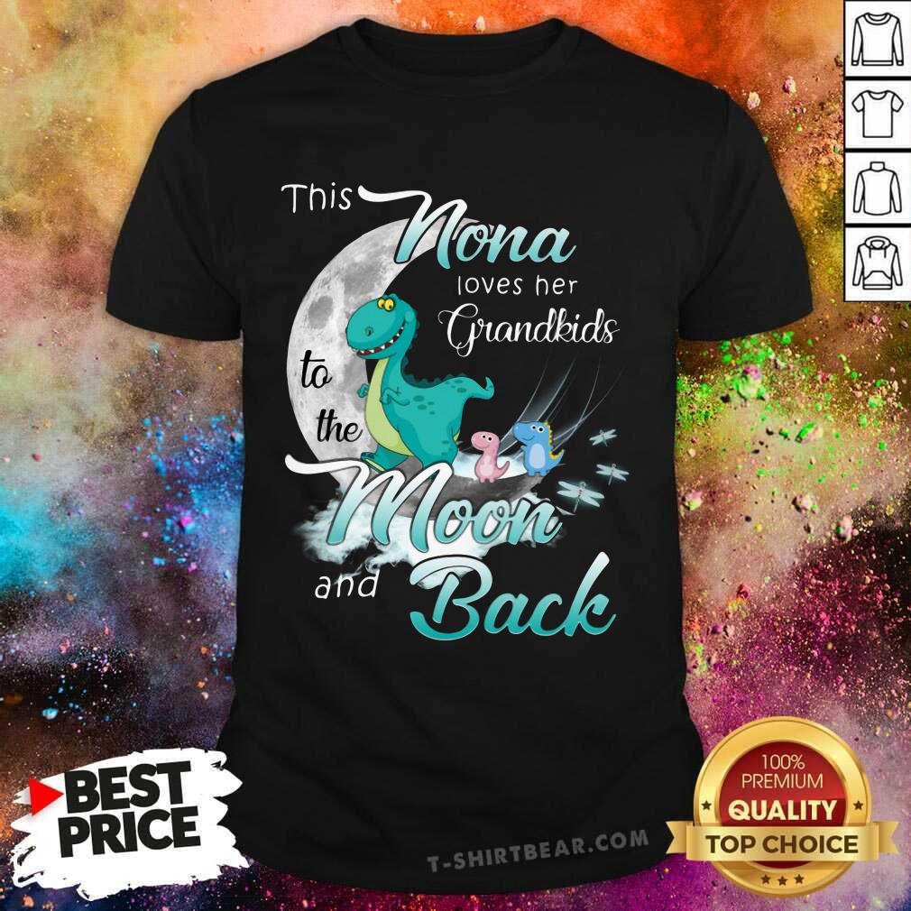 Cool Dinosaurs This Nona Loves Her Grandkids Moon And Back Shirt