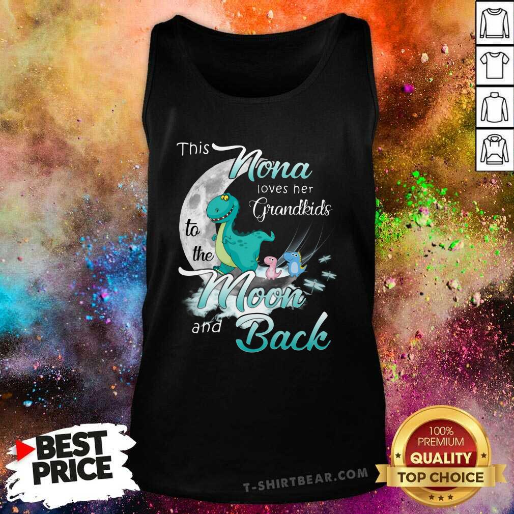 Cool Dinosaurs This Nona Loves Her Grandkids Moon And Back Shirt