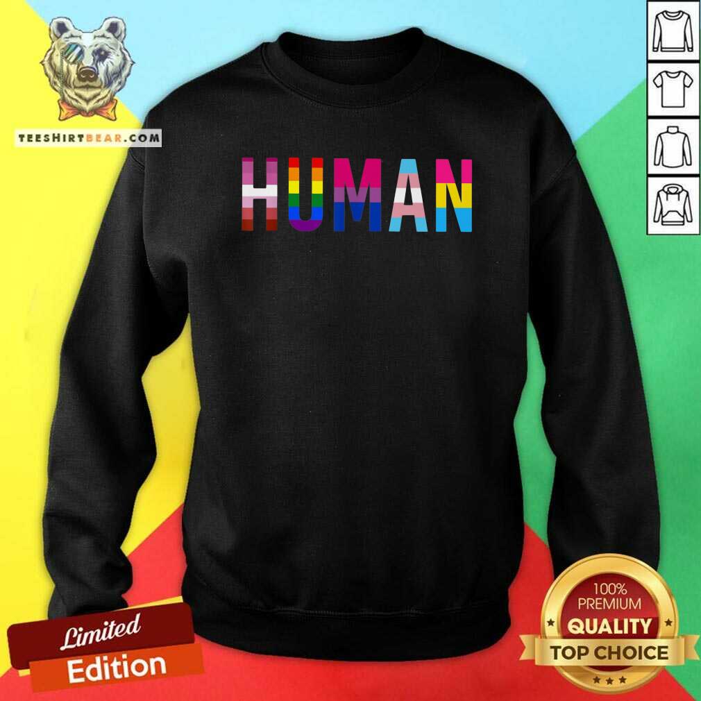 Cool Human Lgbt Flag Gay Pride Rainbow Lesbian Shirt