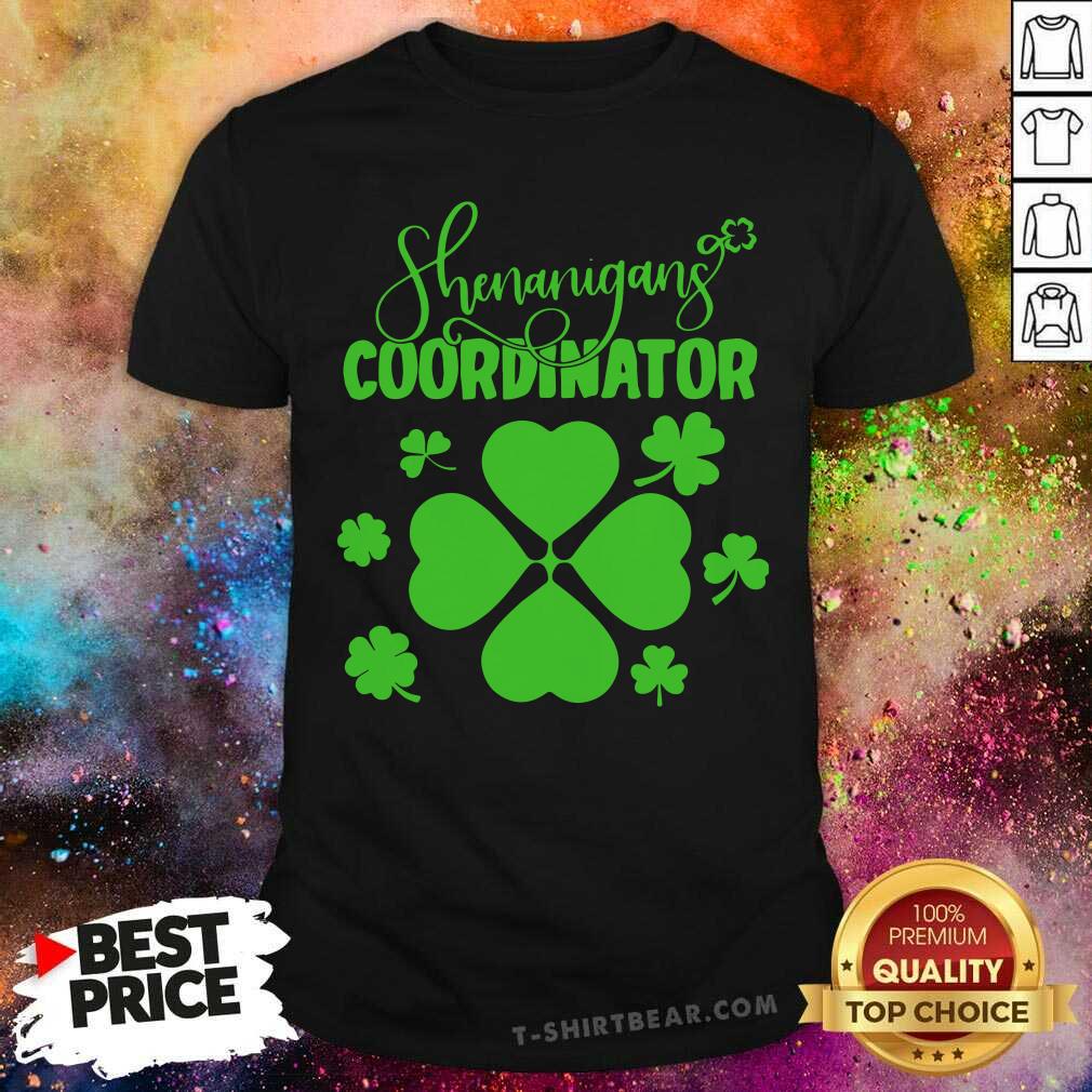 Cool Shenanigans Coordinator Funny School Teacher St Patricks Day Shirt